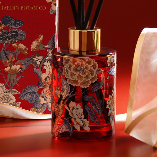 Red Jardin Botanico Printed Glass Diffuser