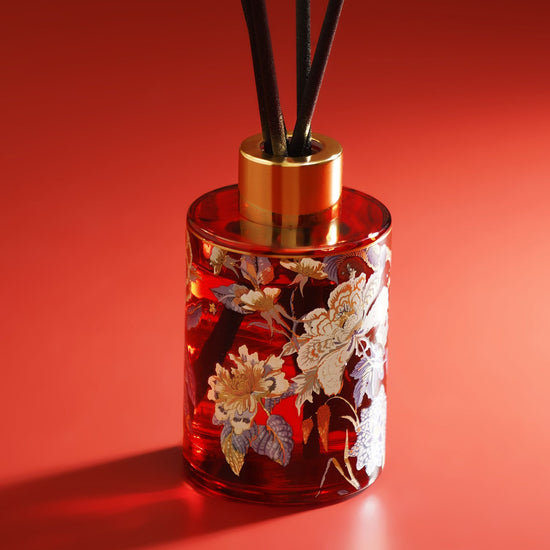 Red Jardin Botanico Printed Glass Diffuser