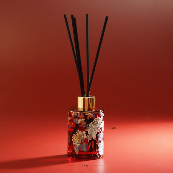 Red Jardin Botanico Printed Glass Diffuser