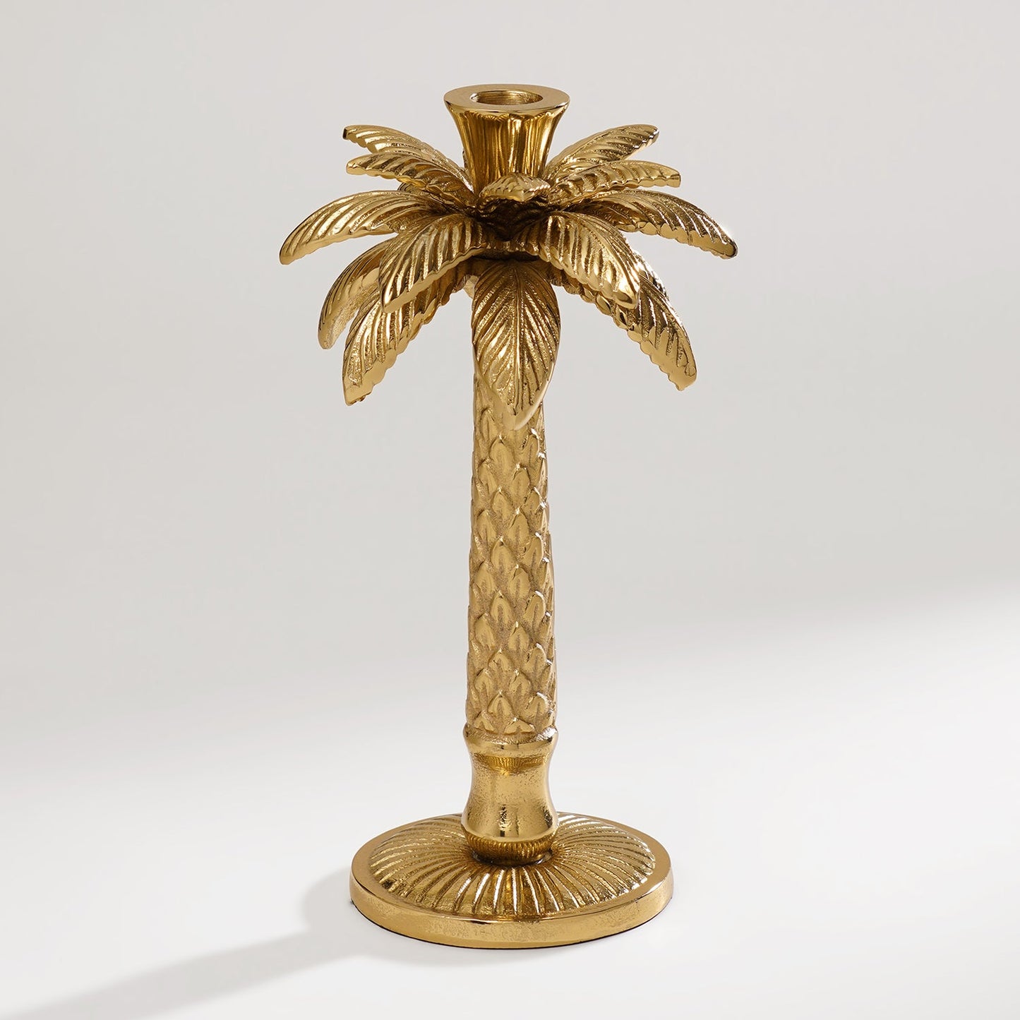 Gold Palm Candle Holder - Large