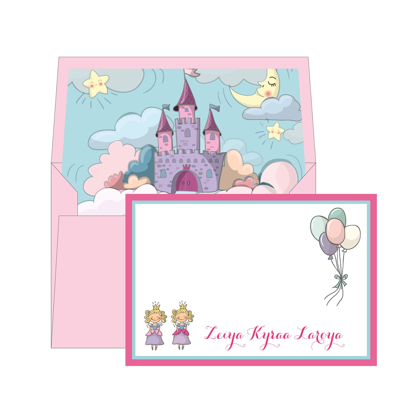 Two Little Princesses Notecard