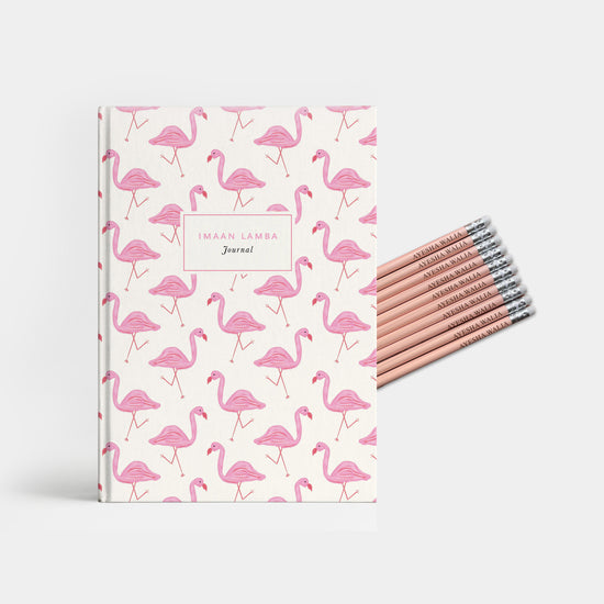Flamingo Journal & Pink Pencils