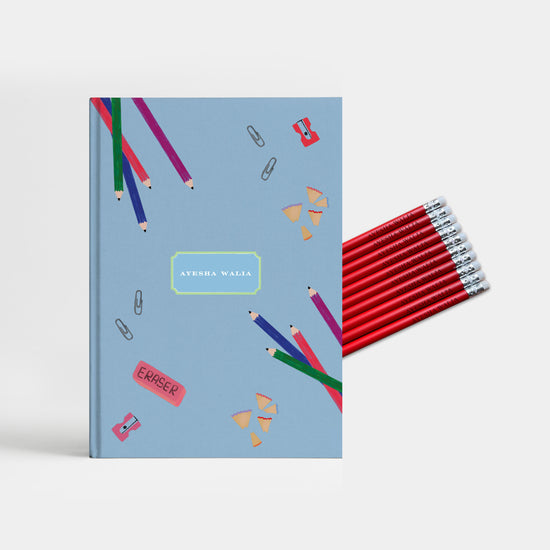 Stationery Journal & Red Pencils