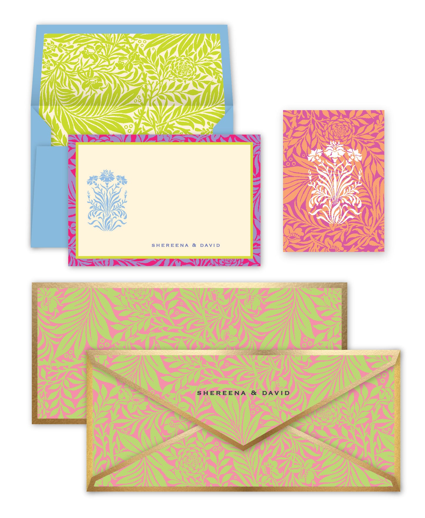 Floral Pink & Green Box Set