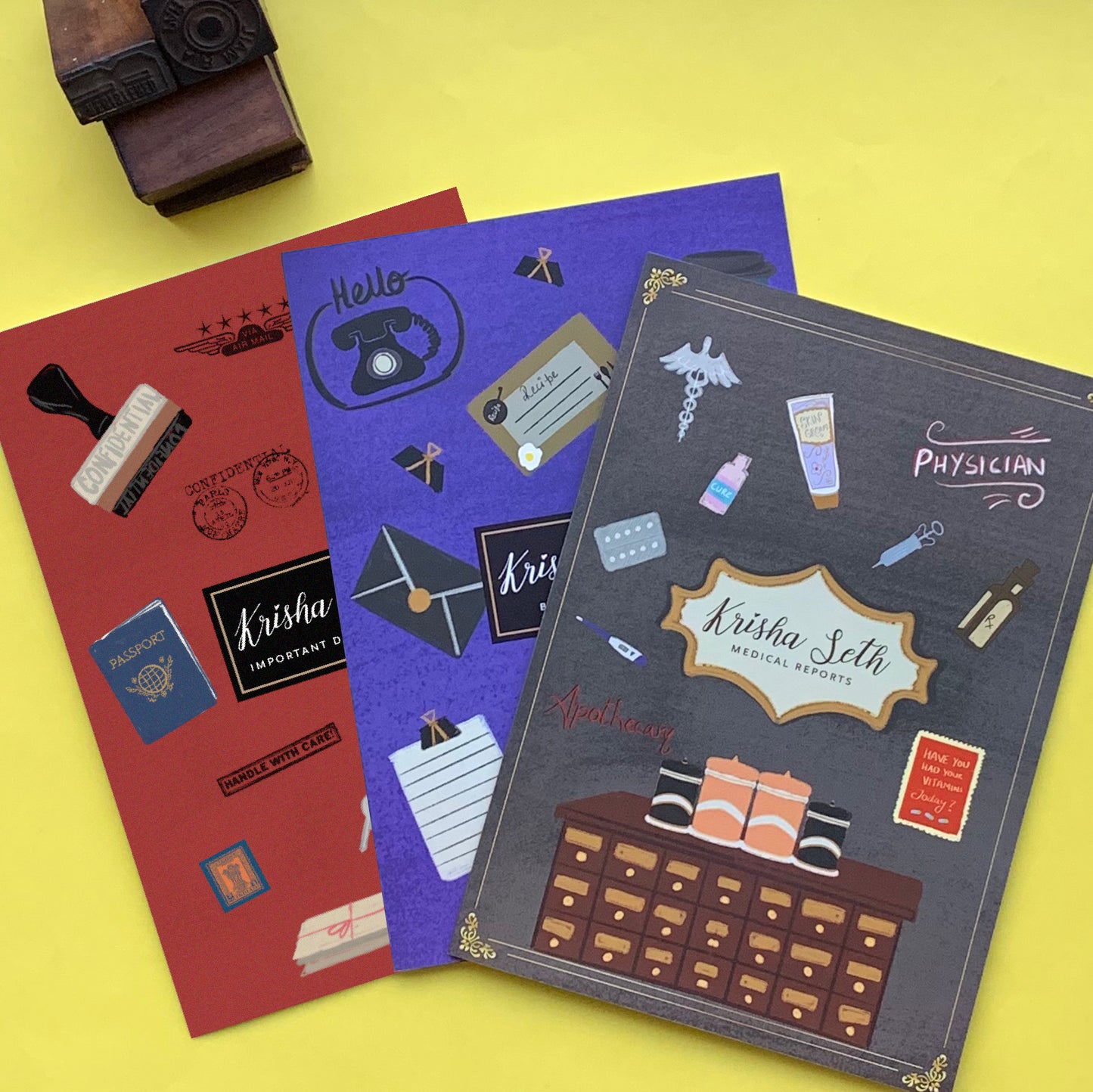 Personalised Folders | Dots and Doodles