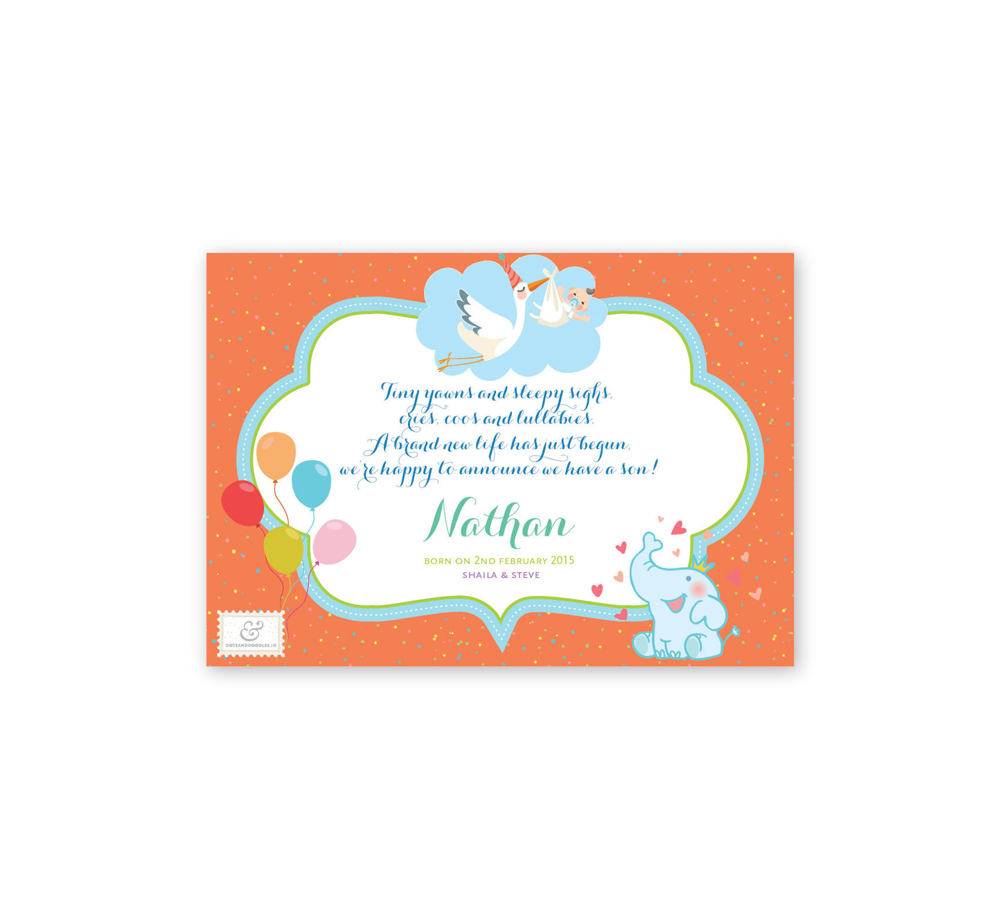 Rainbow Baby Announcement, E-card
