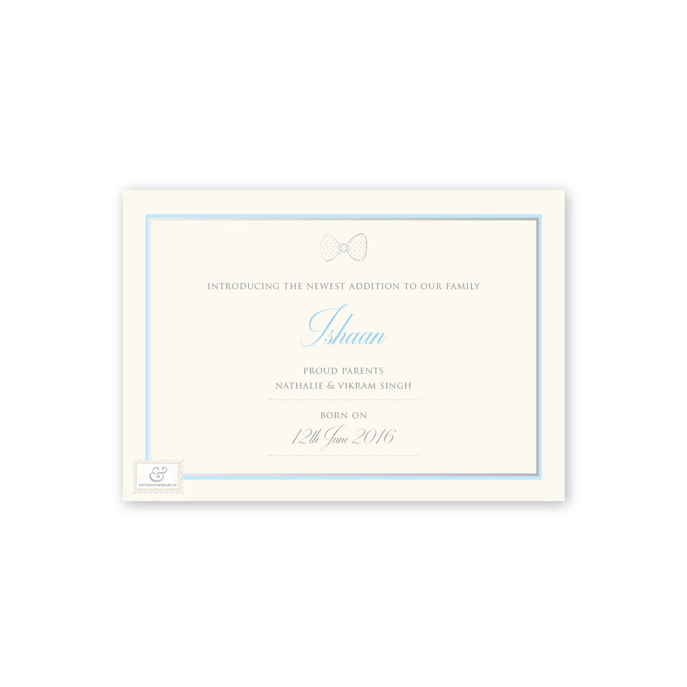 Powder Blue Baby Announcement, E-card