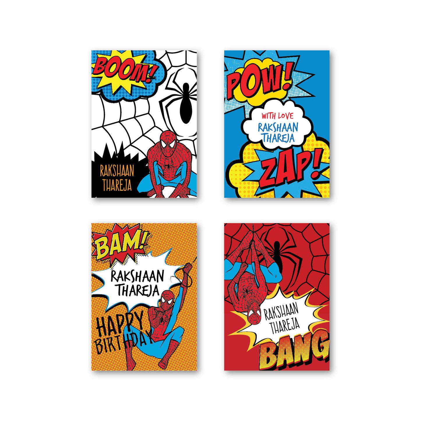 Spiderman Set of 40 Gift Tag