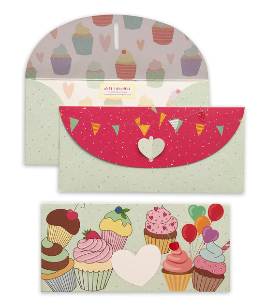 Cupcake 10 Gift Envelopes