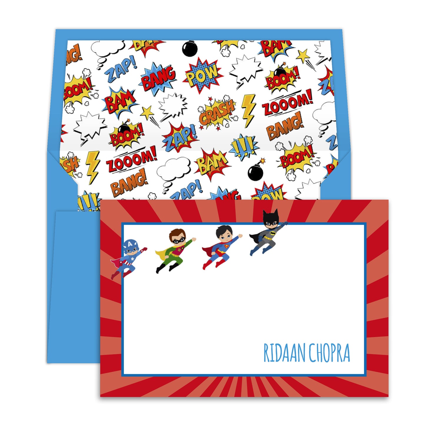 Superhero Notecards