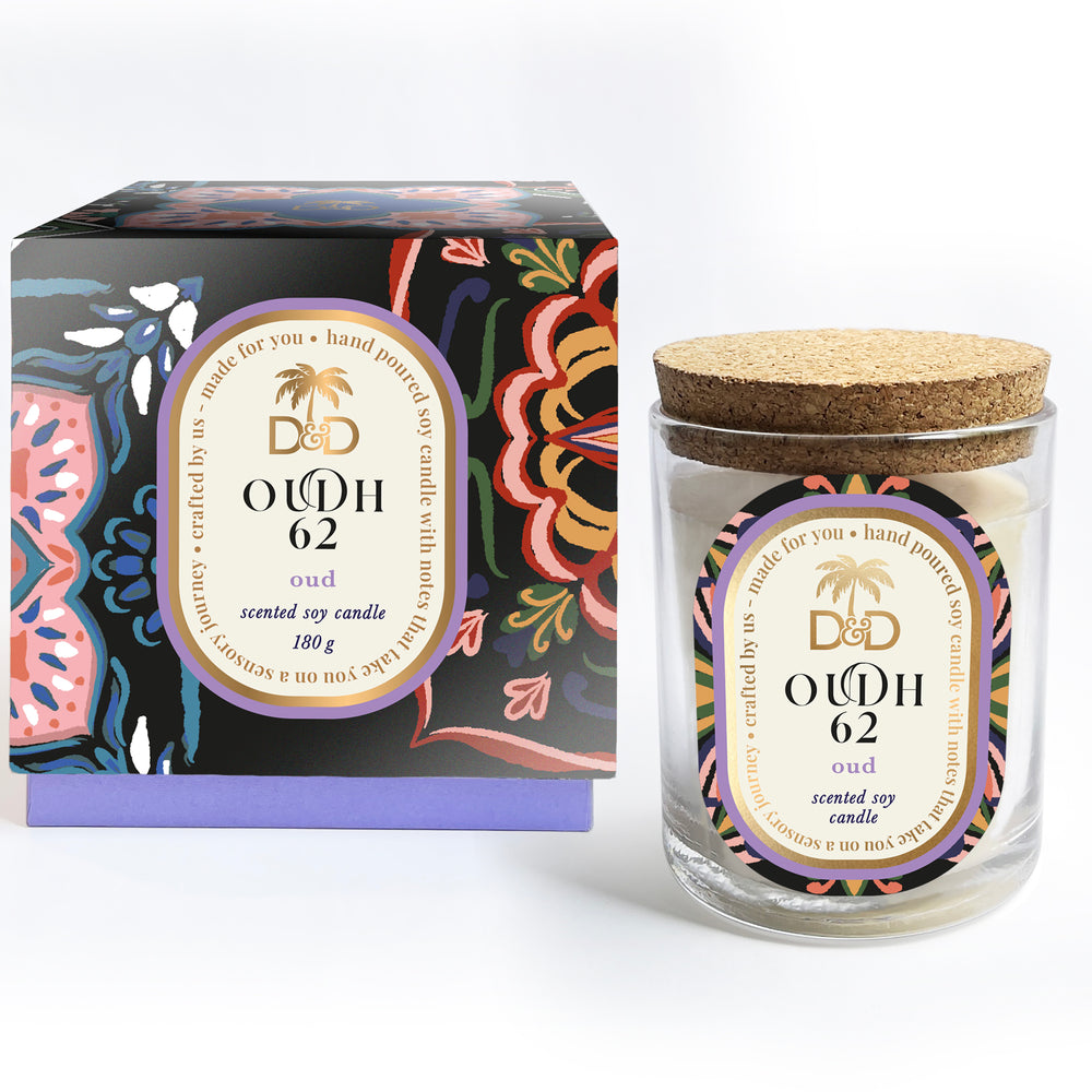 oud scented soy candle