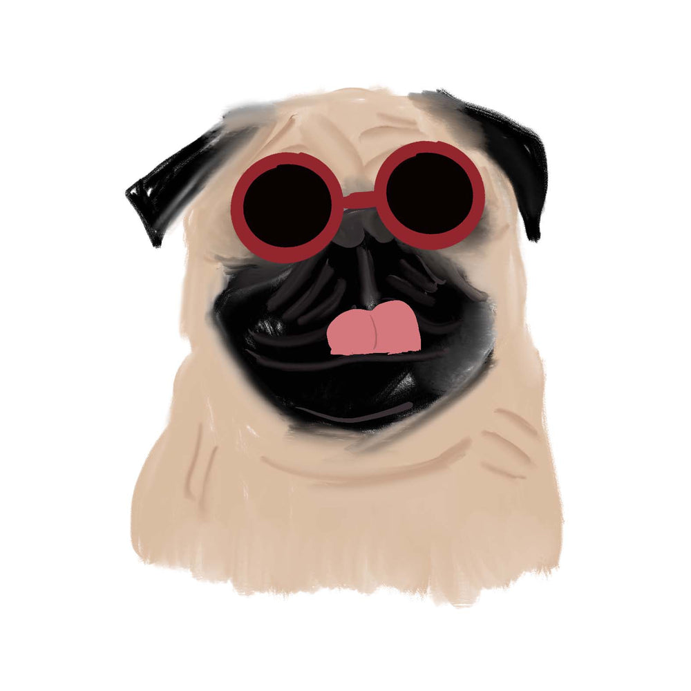 
                  
                    personalised Pug note card for your greetings
                  
                