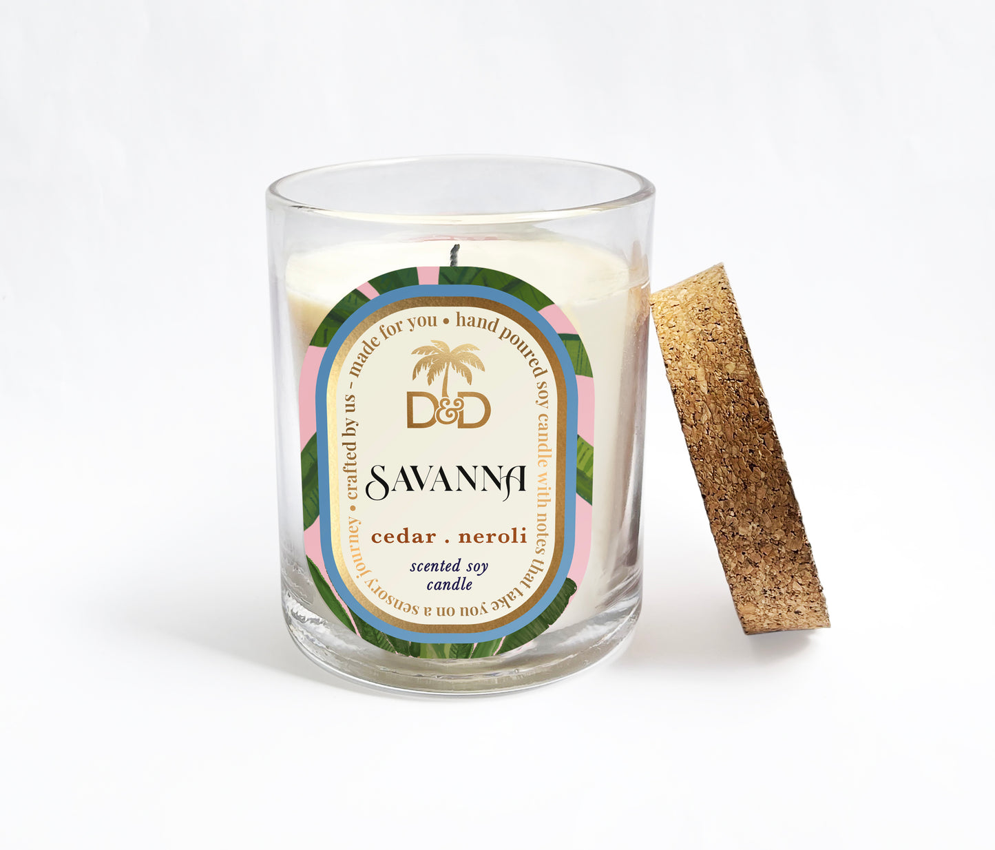 Dots and Doodles Premium Soy Wax Candle - Savanna Cedar & Neroli