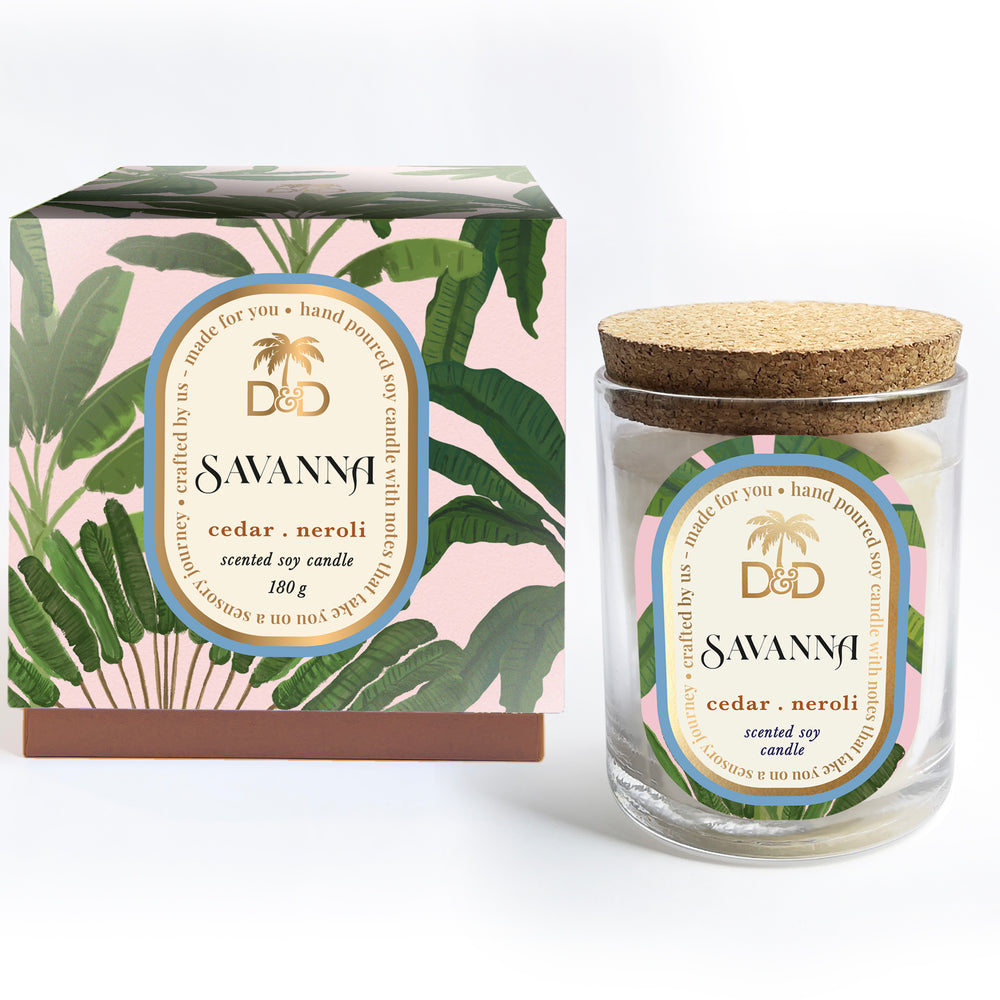 Savanna Dots & Doodles Premium Soy Candle Cedar & Neroli