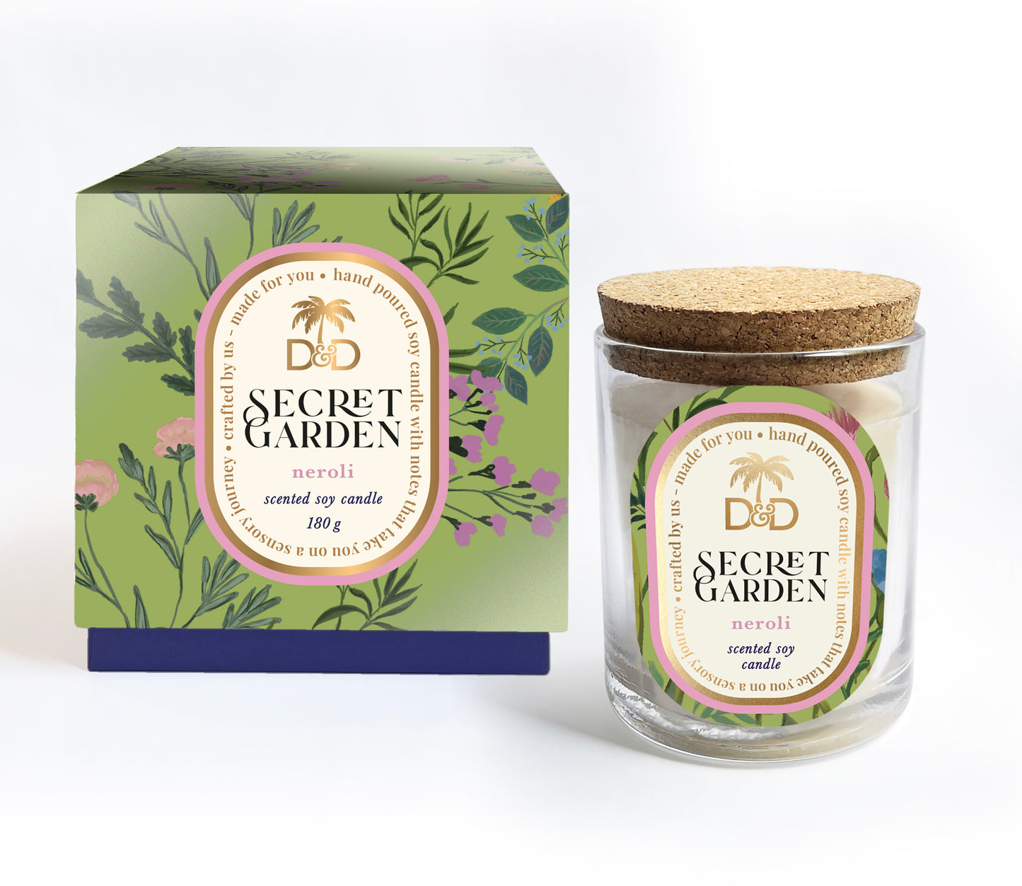 Secret Garden Scented Soy Candle Dots & Doodles