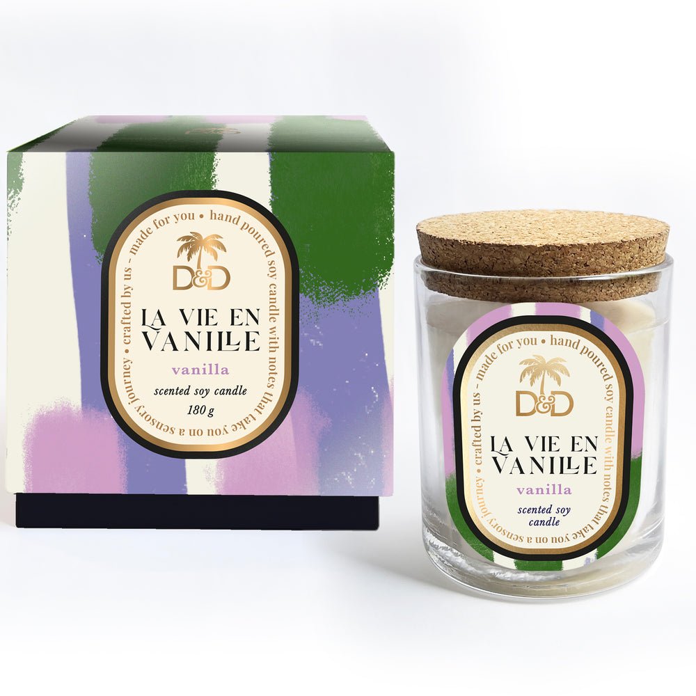 Vanilla Soy Wax Candle - Dots & Doodles 