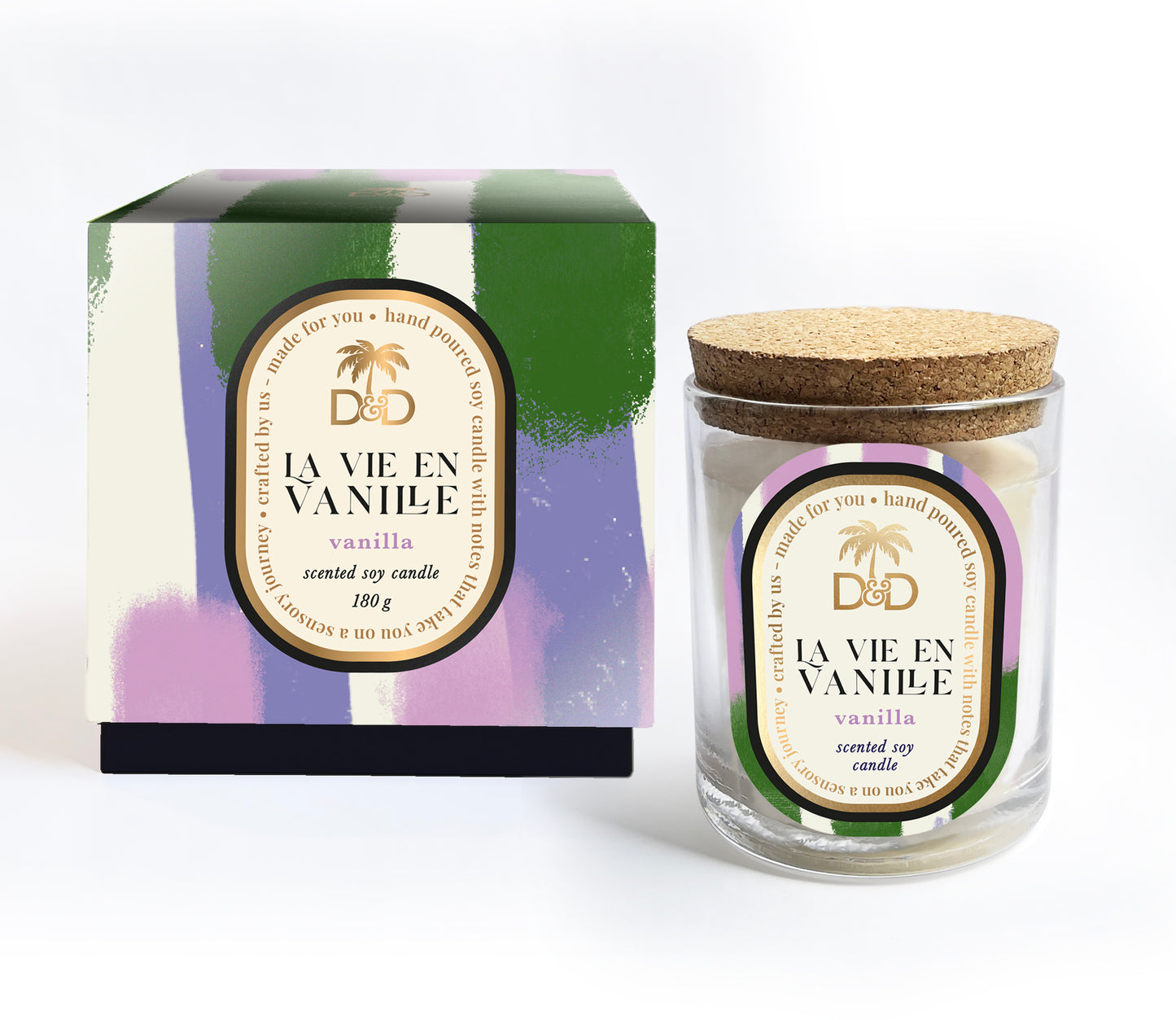 Vanilla Soy Wax Candle - Dots & Doodles 